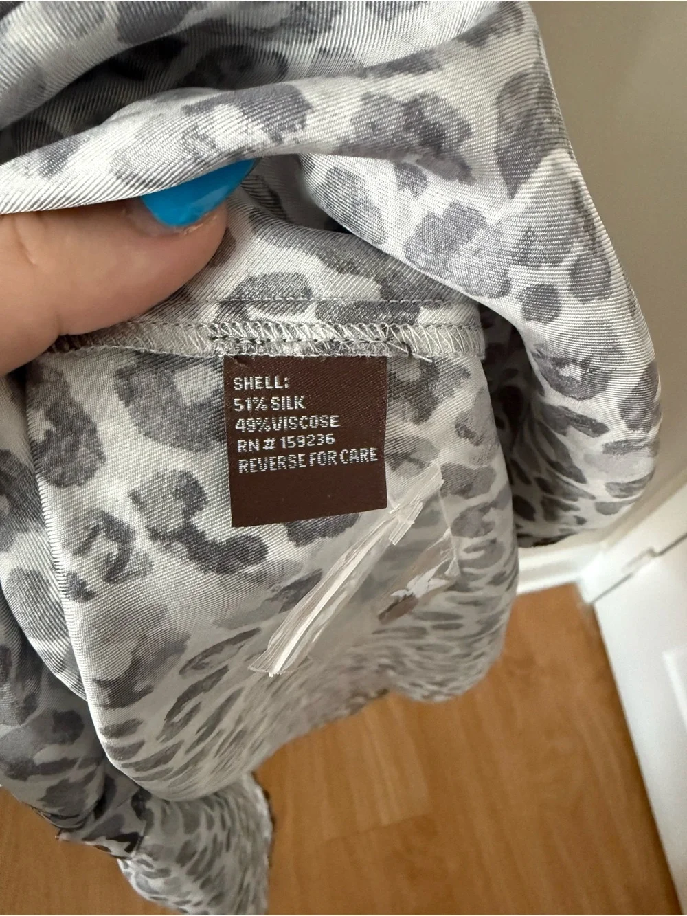 NWT - J. McLaughlin - Paloma Leopard Print Silk-blend Shirtdress - Gray/Charcoal
